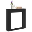 Borde de chimenea madera ingeniería negro 100x20x100 cm
