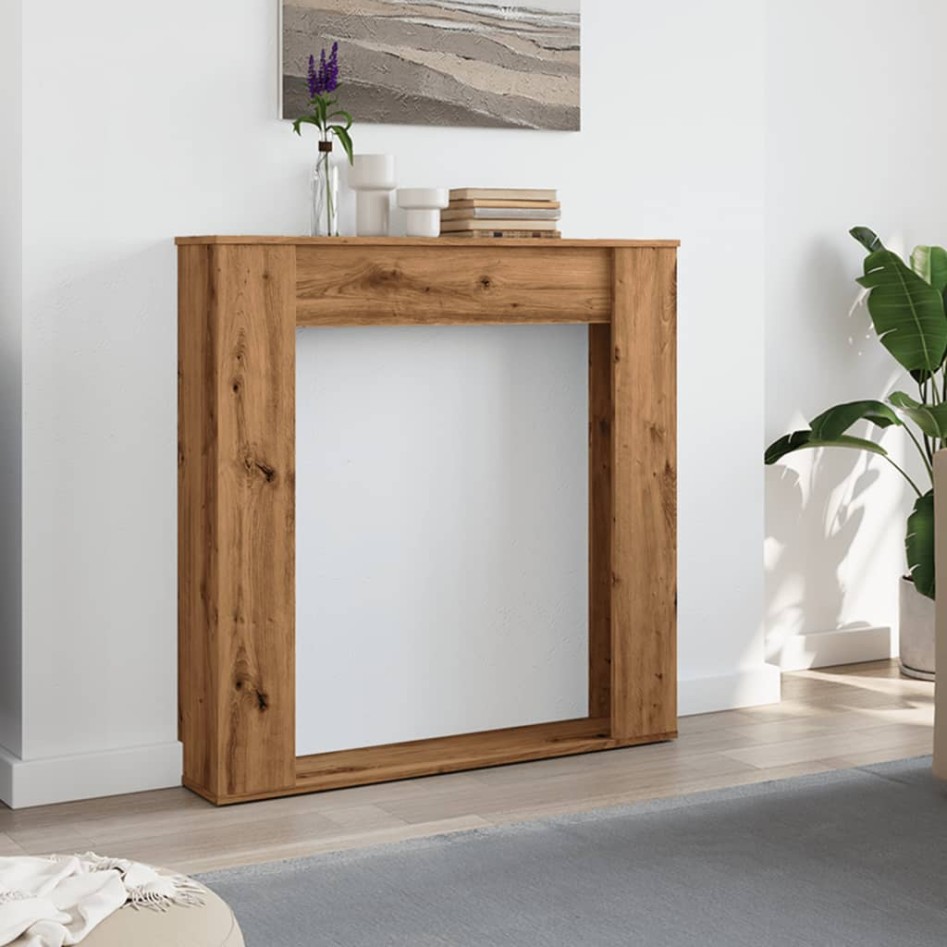 Borde de chimenea madera ingeniería roble artisan 100x20x100