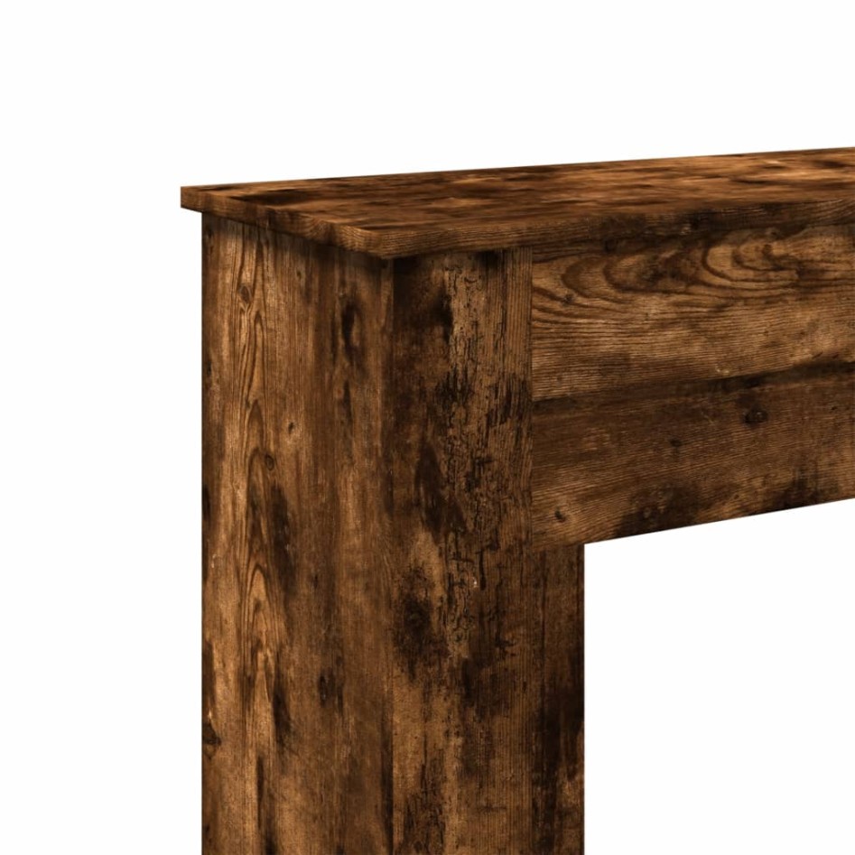 Borde de chimenea madera ingeniería roble ahumado 90x30x90