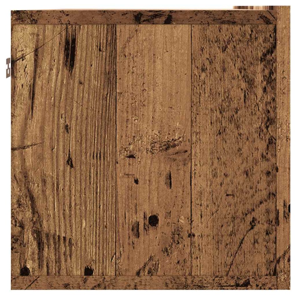 Mueble de TV de pared madera ingeniería envejecida 100x30x30