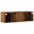 Mueble de TV de pared madera ingeniería envejecida 100x30x30