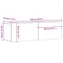 Mueble de TV de pared madera ingeniería envejecida 100x30x30