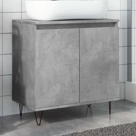 Armario de baño madera de ingeniería gris hormigón 58x33x60