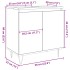 Armario de baño madera de ingeniería gris hormigón 58x33x60