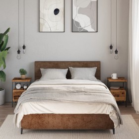 Mesitas de noche 2 uds madera ingeniería envejecida 34x36x50