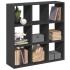 Librería divisora madera de ingeniería negra 102x29x103,5