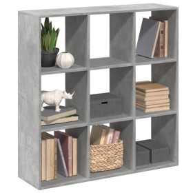 Librería divisora madera gris hormigón 102x29x103,5