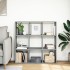 Librería divisora madera gris hormigón 102x29x103,5