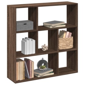 Librería divisora madera marrón roble 102x29x103,5