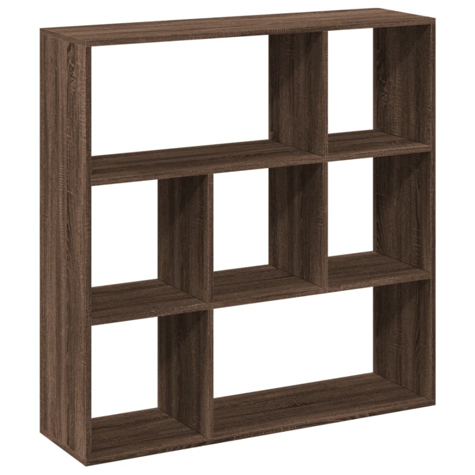 Librería divisora madera marrón roble 102x29x103,5