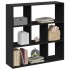 Librería divisora madera de ingeniería negra 102x29x103,5