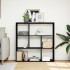 Librería divisora madera de ingeniería negra 102x29x103,5