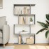 Librería divisora 4 niveles madera gris Sonoma 70x24x129
