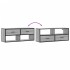 Mueble de TV madera y metal roble ahumado 100x31x39,5