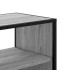 Mueble de TV madera y metal roble ahumado 100x31x39,5