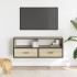 Mueble TV madera ingeniería y metal roble Sonoma 100x31x39,5