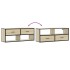 Mueble TV madera ingeniería y metal roble Sonoma 100x31x39,5