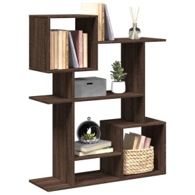 Librería divisora madera ingeniería marrón roble 92x29x112