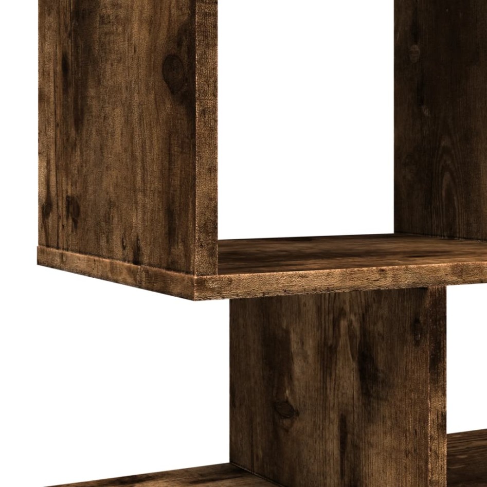 Librería divisora madera ingeniería roble ahumado 92x29x112