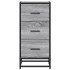 Aparador madera ingeniería y metal gris Sonoma 35,5x35x76