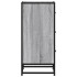 Aparador madera ingeniería y metal gris Sonoma 35,5x35x76