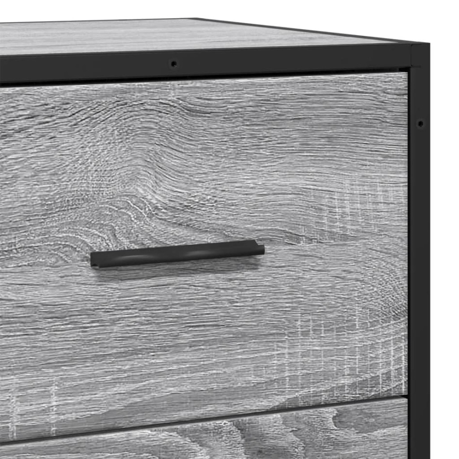 Aparador madera ingeniería y metal gris Sonoma 35,5x35x76