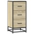 Aparador madera ingeniería y metal roble Sonoma 35,5x35x76