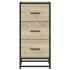 Aparador madera ingeniería y metal roble Sonoma 35,5x35x76