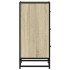 Aparador madera ingeniería y metal roble Sonoma 35,5x35x76