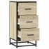 Aparador madera ingeniería y metal roble Sonoma 35,5x35x76