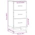 Aparador madera ingeniería y metal roble Sonoma 35,5x35x76