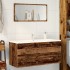 Armario para lavabo madera ingeniería envejecida 100x38,5x45