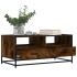 Mesa de centro madera ingeniería metal roble humo 100x50x45