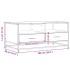 Mesa de centro madera ingeniería metal roble humo 100x50x45