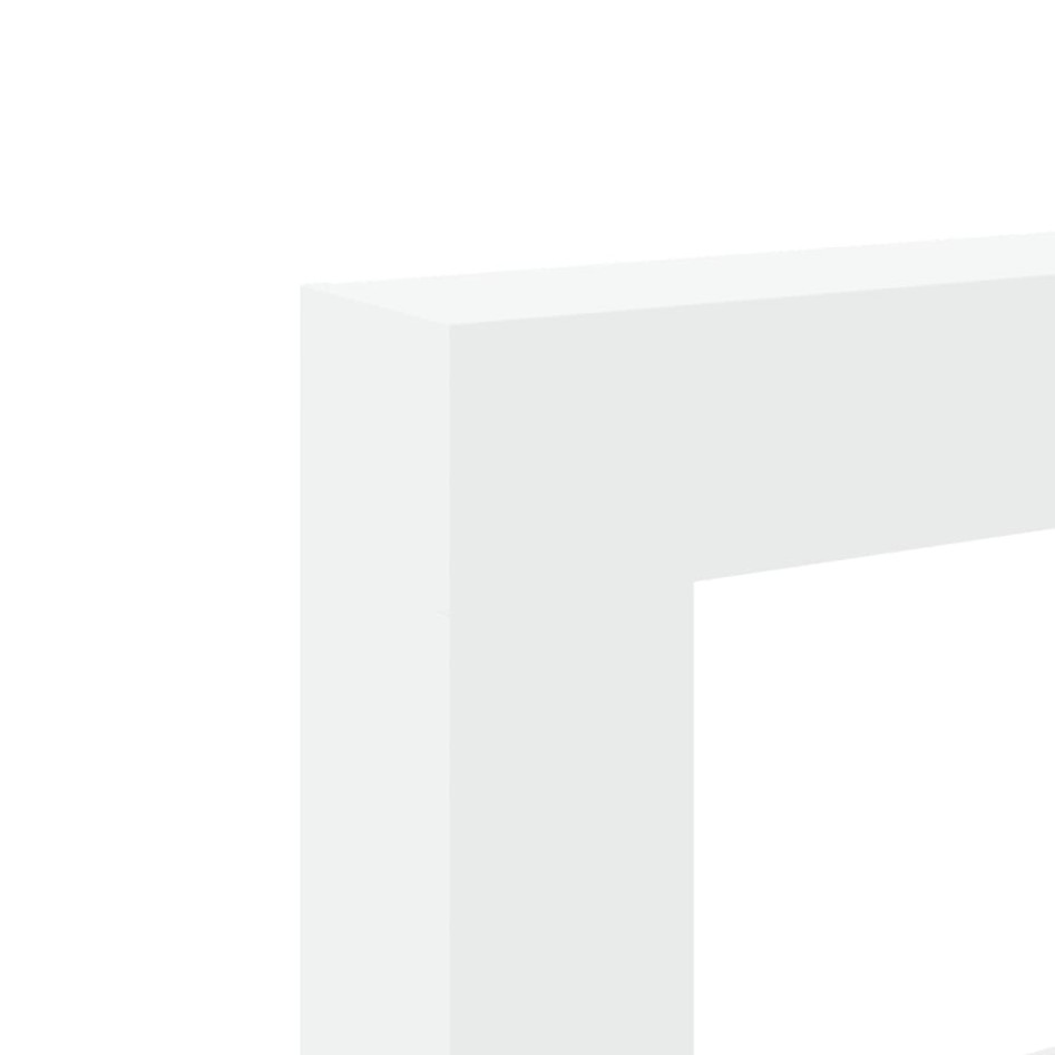 Borde de chimenea madera de ingeniería blanco 81x18x82