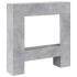 Borde de chimenea madera ingeniería gris hormigón 81x18x82
