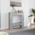 Borde de chimenea madera ingeniería gris hormigón 81x18x82