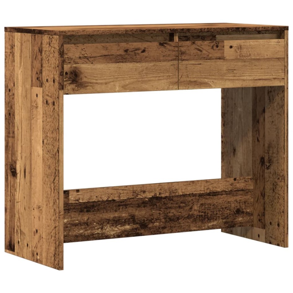 Mesa consola madera ingeniería madera envejecida 89x41x76,5