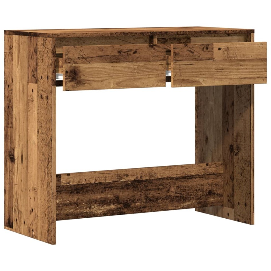 Mesa consola madera ingeniería madera envejecida 89x41x76,5