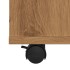 Armario con ruedas madera ingeniería roble artesanal