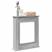 Borde de chimenea madera ingeniería gris Sonoma 75x20x87,5 cm