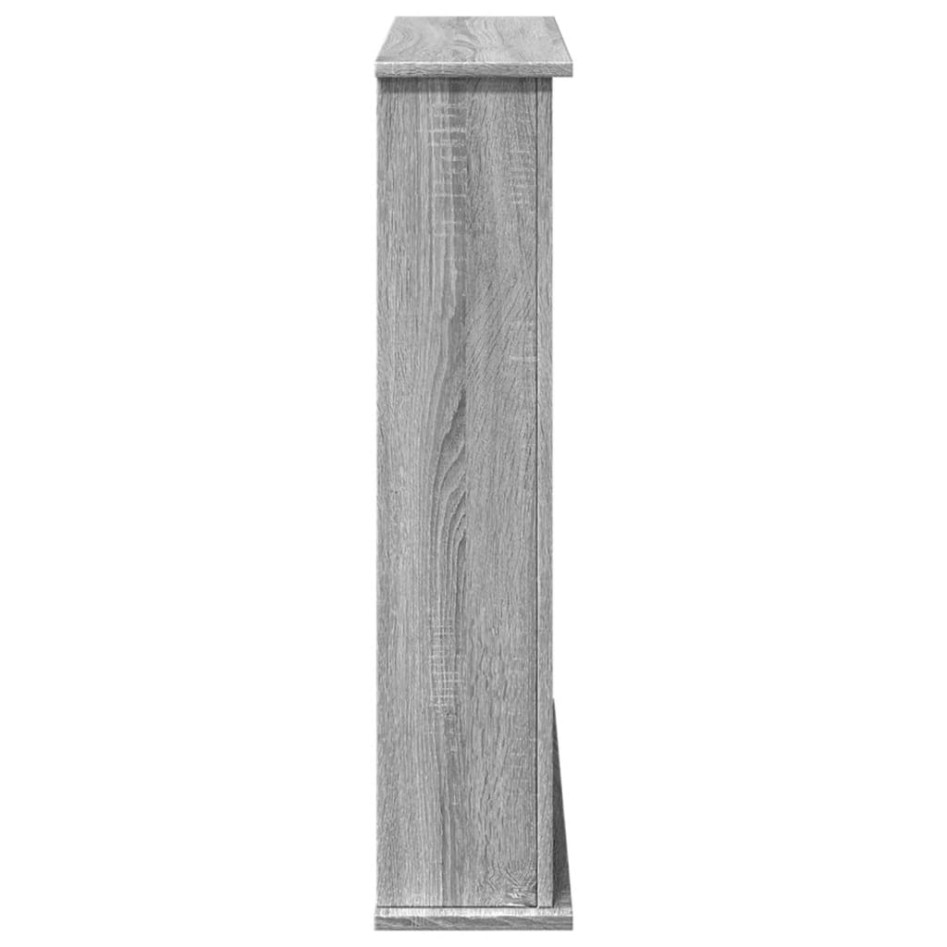 Borde de chimenea madera ingeniería gris Sonoma 75x20x87,5