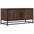Mueble TV metal y madera ingeniería marrón roble 80x34,5x40