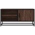 Mueble TV metal y madera ingeniería marrón roble 80x34,5x40