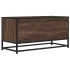 Mueble TV metal y madera ingeniería marrón roble 80x34,5x40