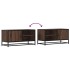 Mueble TV metal y madera ingeniería marrón roble 80x34,5x40