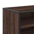 Mueble TV metal y madera ingeniería marrón roble 80x34,5x40