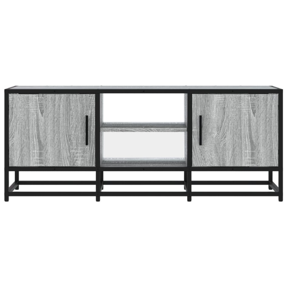 Mueble TV metal y madera ingeniería gris Sonoma 100x35x41
