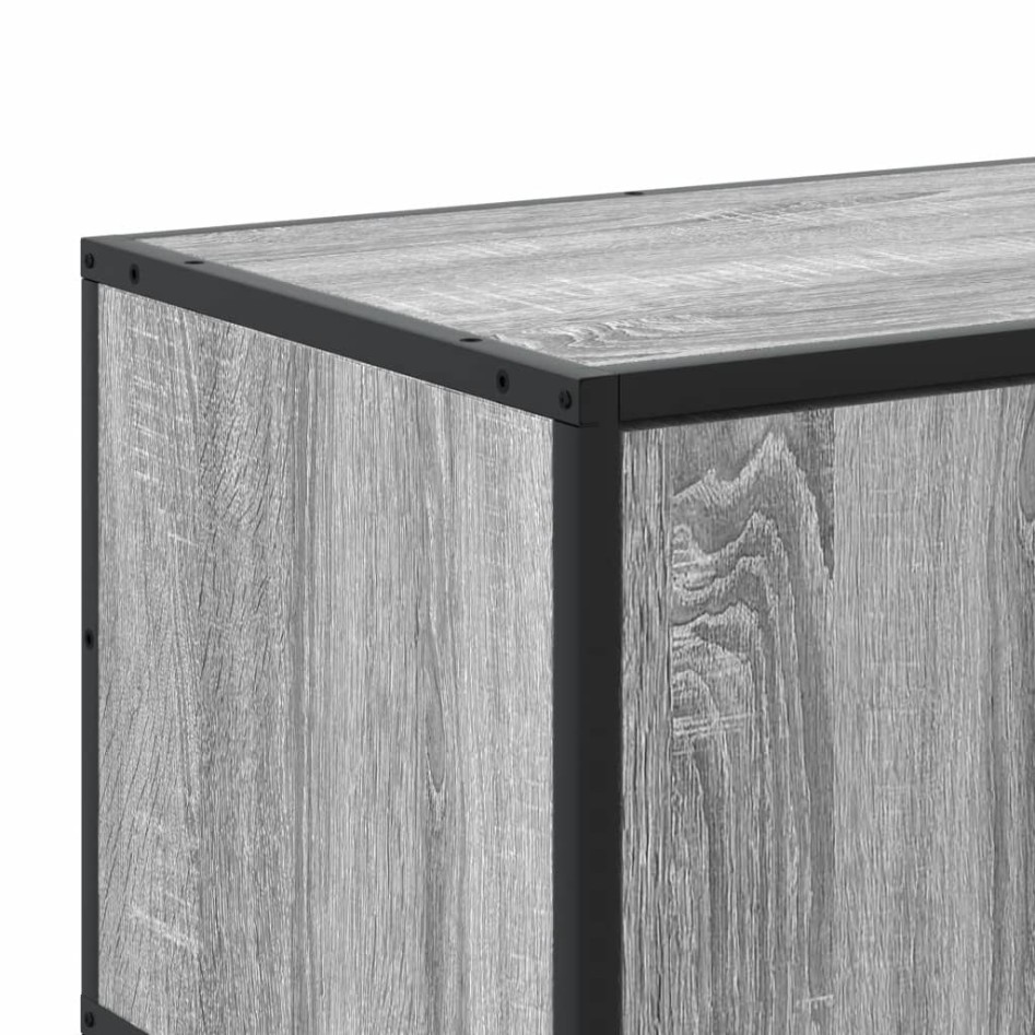 Mueble TV metal y madera ingeniería gris Sonoma 100x35x41