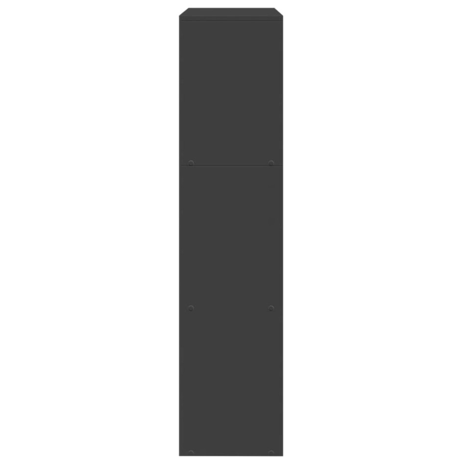 Librería divisora 3 niveles madera negro 123x29x123